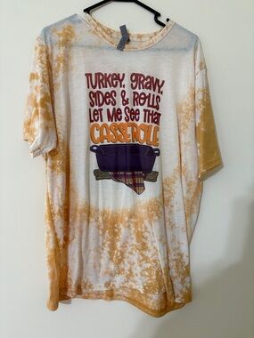 Graphic Tie-Dye Tee with Casserole Graphic